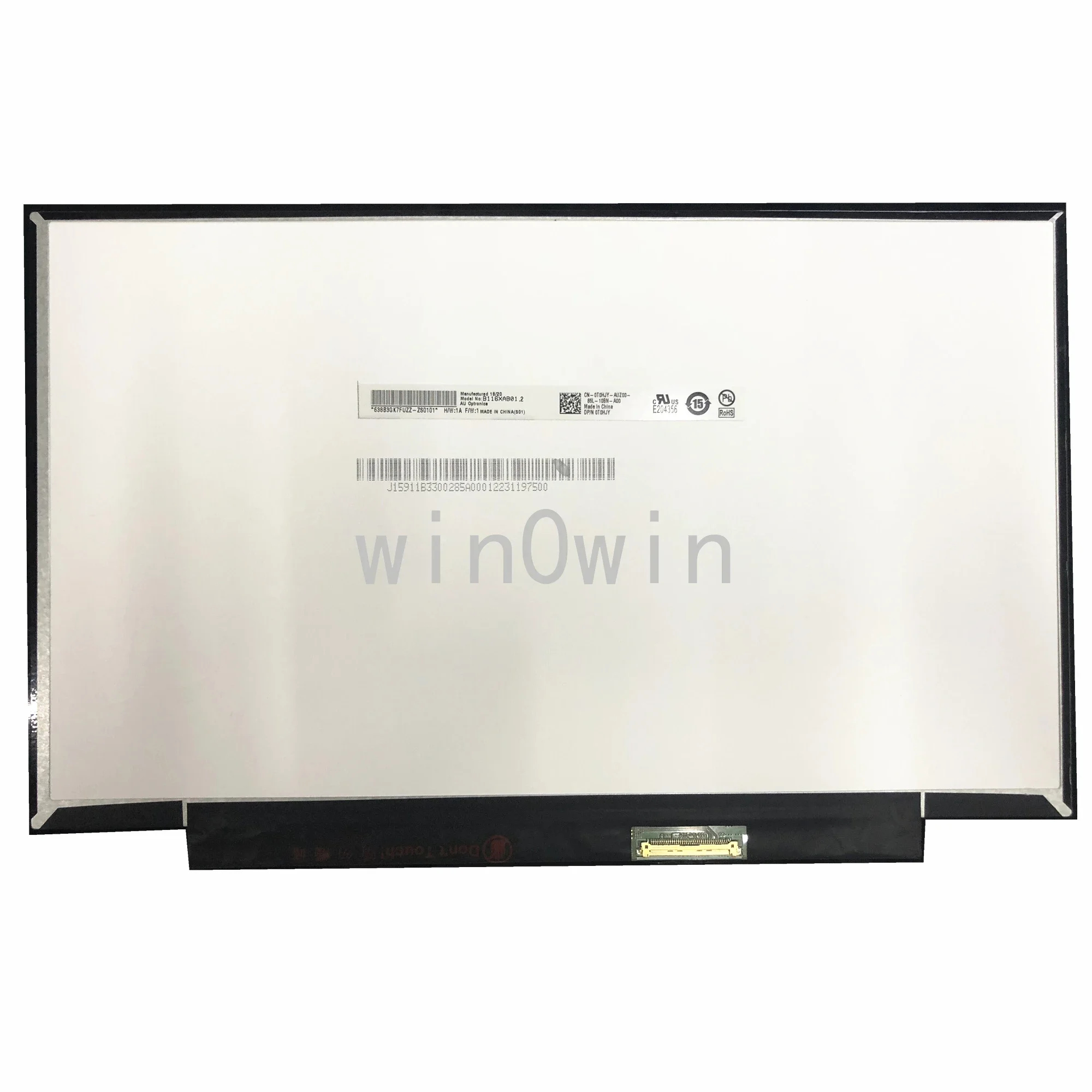

B116XAB01.2 11.6''Laptop LCD Screen Panel Matrix 1366x768 40 Pins DP/N: 0T0HJY Non-Touch