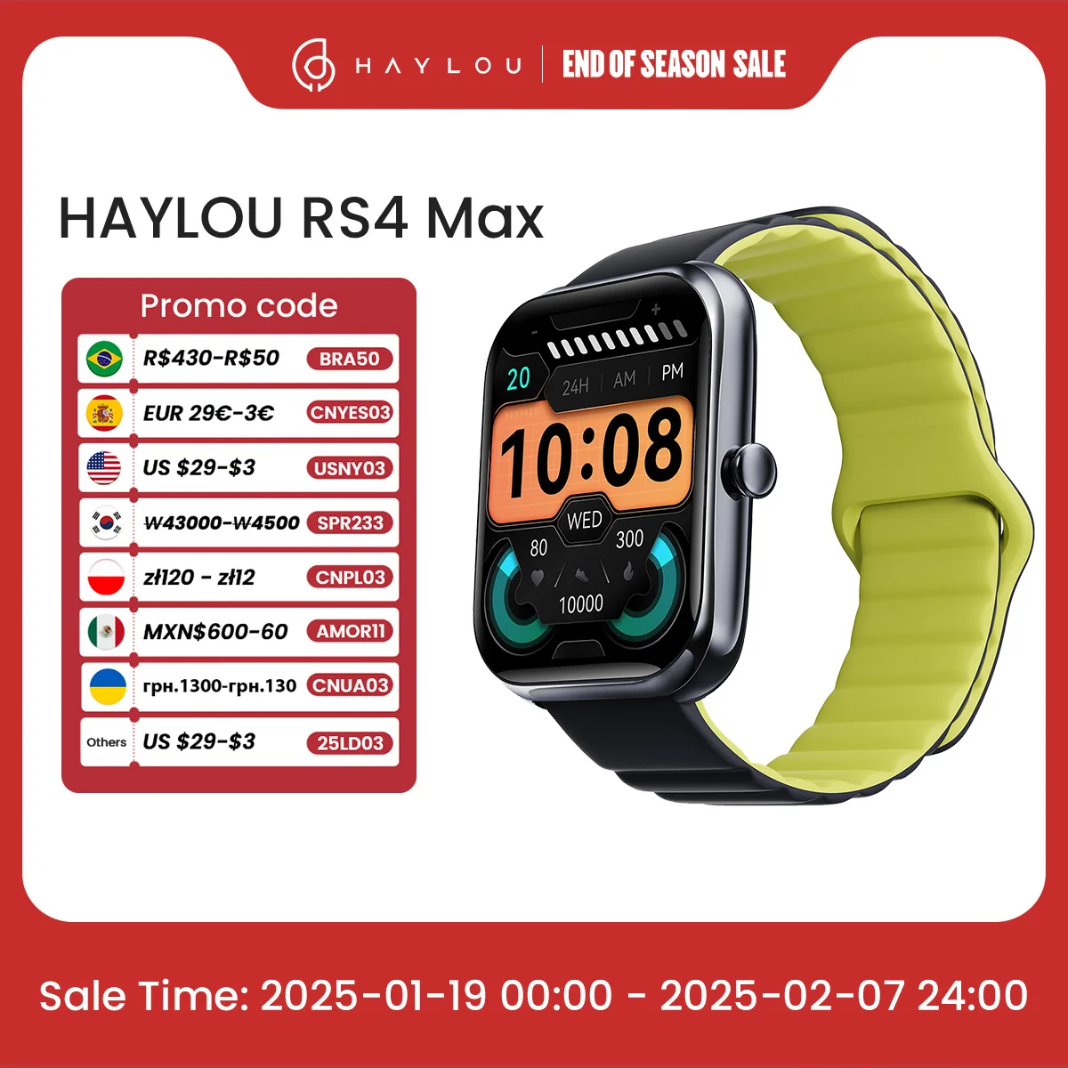 HAYLOU RS4 Max Smart Watch 1.91