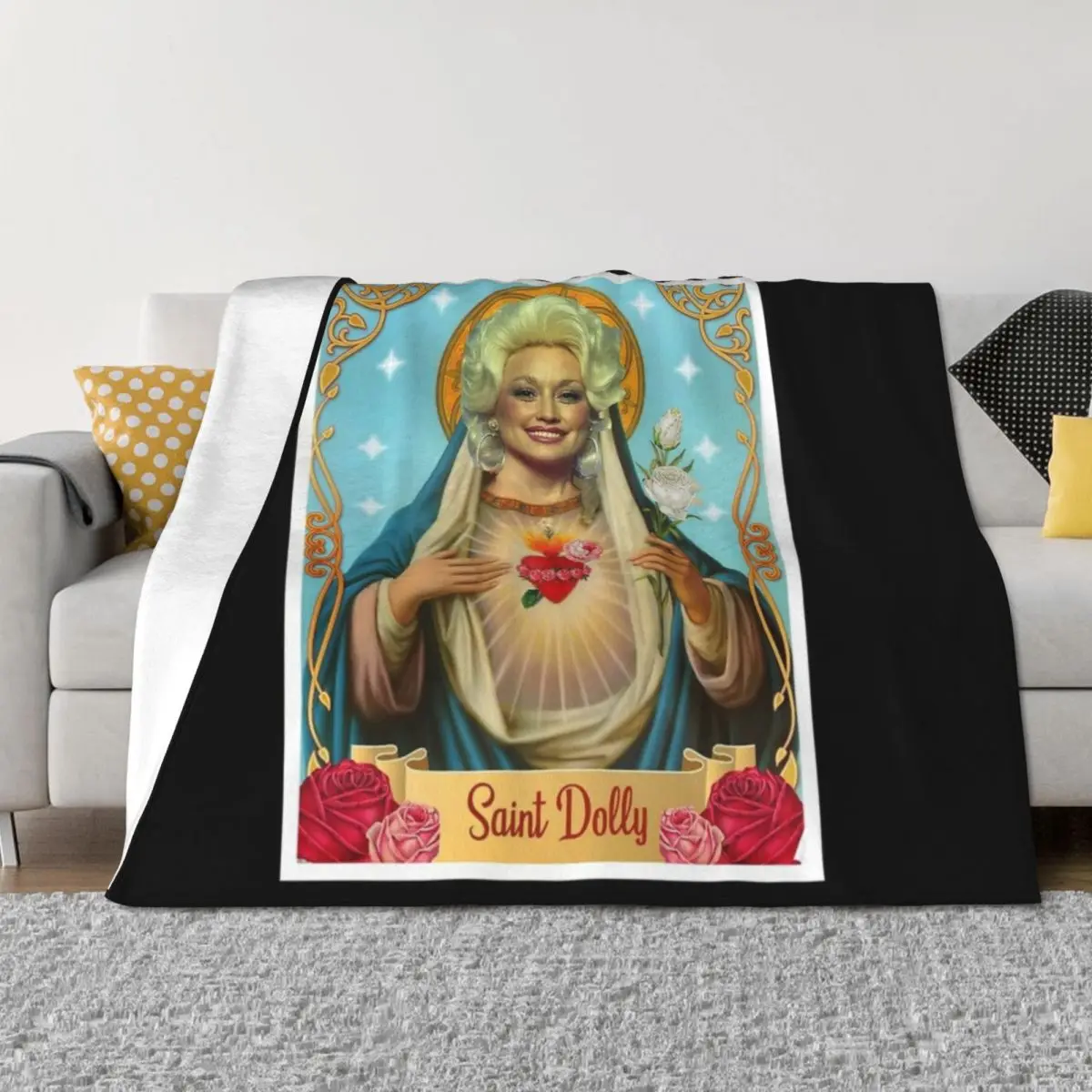 

saint dolly parton Throw Blanket Bed Travel cosplay anime christmas decoration Blankets