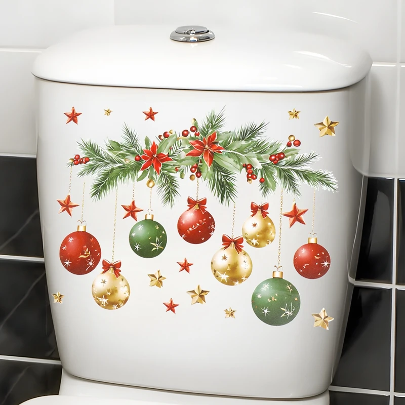 Weihnachten Schneemann Toilette Aufkleber Frohe Weihnachten Party Dekoration 2025, Weihnachten Badezimmer Dekor Navidad Natal Neujahr Geschenk 2026 – Detail 2