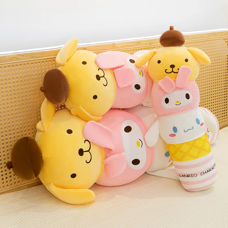 

Sanrio Cartoon Pillow Kawali Kuromi Hello Kitty My Melody Cinnamoroll Plush Toys Bed Sleep Cushion Stuffed Kids Birthyday Gift