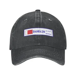 Fashion Cotton Bahrain Car License Plate Baseball Cap Men Women Custom Adjustable Unisex Dad Hat Spring