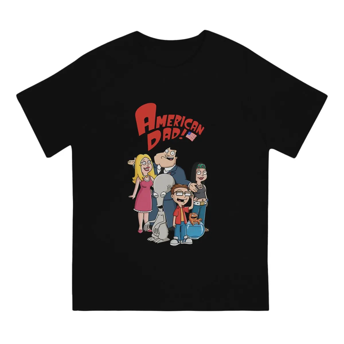 Together Hip Hop TShirt A-American Dad Cartoon Leisure T Shirt Newest T-shirt For Men Women