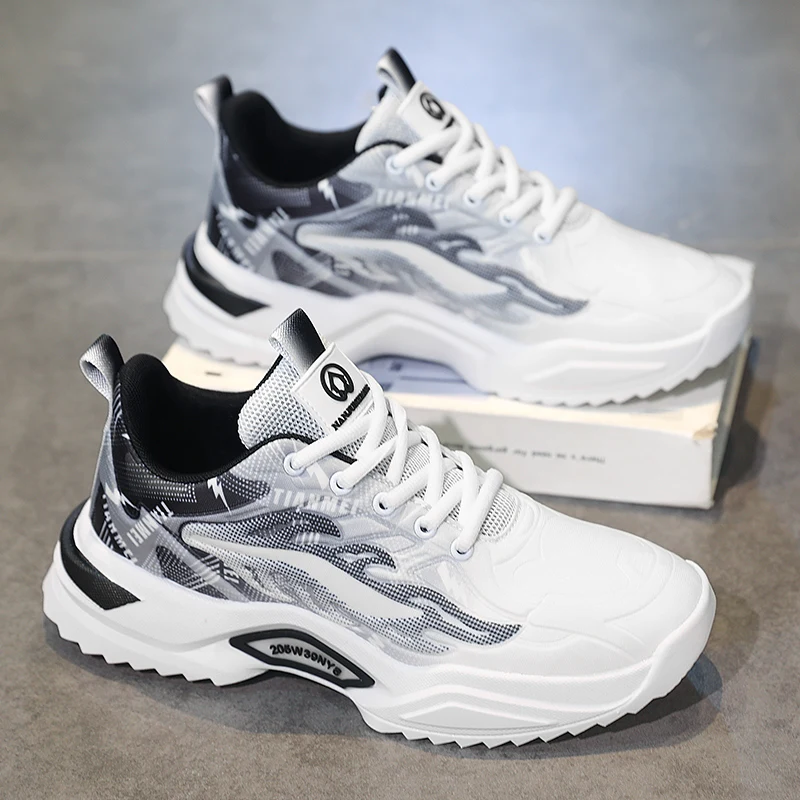 Men's Breathable Running Shoes Anti-slip Dad Trendy Casual All-Match Fall Season New Style Youth Sports Sneakers