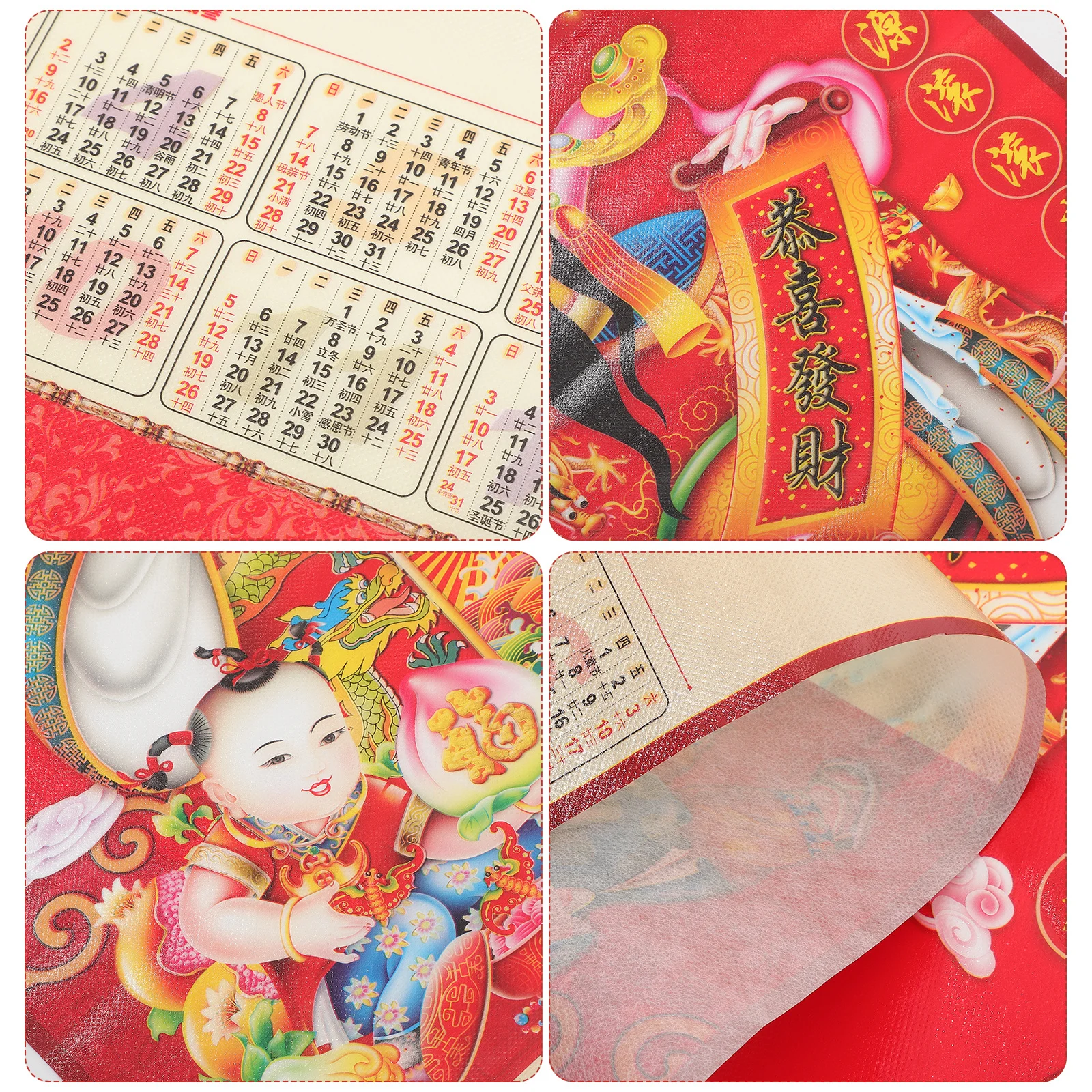 

Traditional 2023 Rabbit Year Hanging Wall Calendar Large Grid Easy-Read Monthly Planner New Year Gift Home Office Decoration