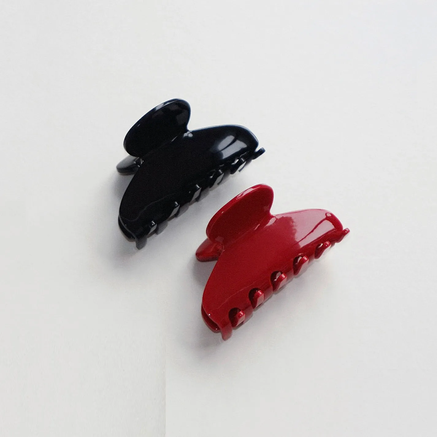 

Новая осенне-зимняя премиум-заколка для волос из ацетатного волокна, вишнево-красная, темная, для затылка, средняя заколка-краб, аксессуар для волос