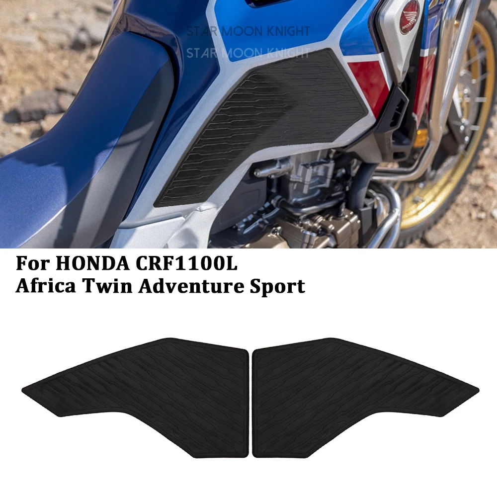 For Honda CRF1100L Africa Twin Adventure Sport Motorcycle Non-Slip Side Fuel Tank Stickers Waterproof Pad Rubber Sticker