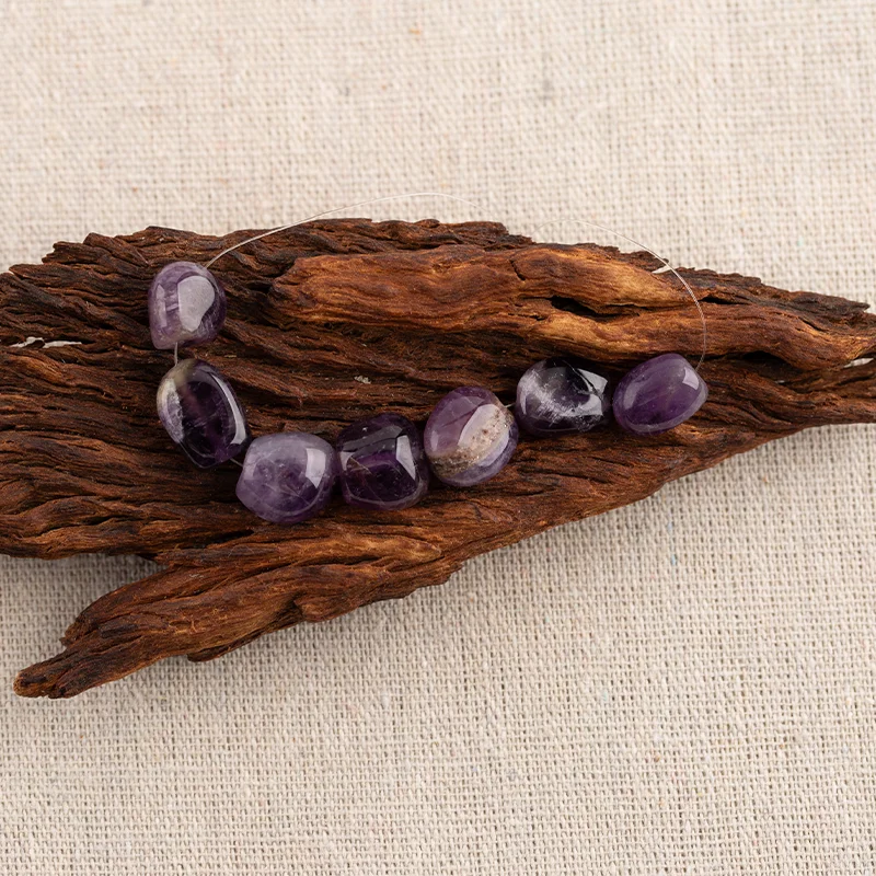 B&F Handmade Amethyst Pendants, Genuine Natural stones beads, Unique Stones for jewelry & DIY Earring Beads