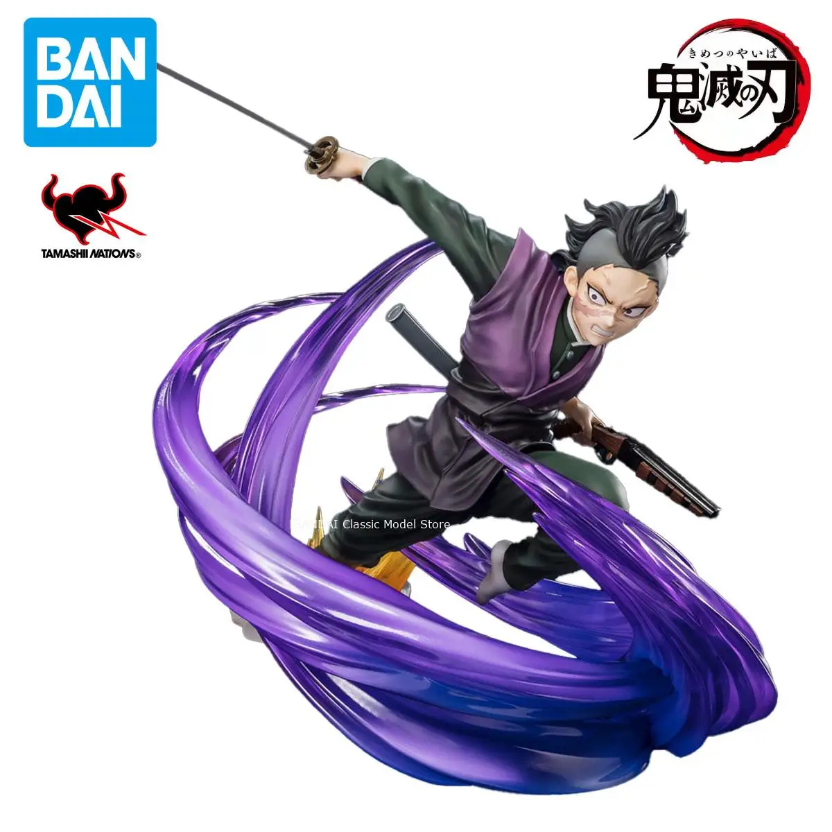 Genuine Official Original Bandai Demon Slayer Blade Figuarts Zero Shinazugawa Genya Figure Anime Collectible Model Dolls Toy