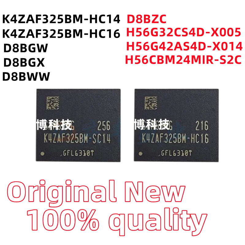 

(1piece)100% test K4ZAF325BM-HC14 K4ZAF325BM-HC16 H56CBM24MIR-S2C D8BGW D8BGX D8BWW D8BZC H56G32CS4D-X005 H56G42AS4D-X014 BGA