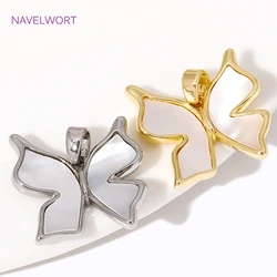 18K Gold Plated Brass Natural Shell Butterfly Charms Pendants For DIY Jewelry Making Supplies Handmade Craft Jewelry Findings