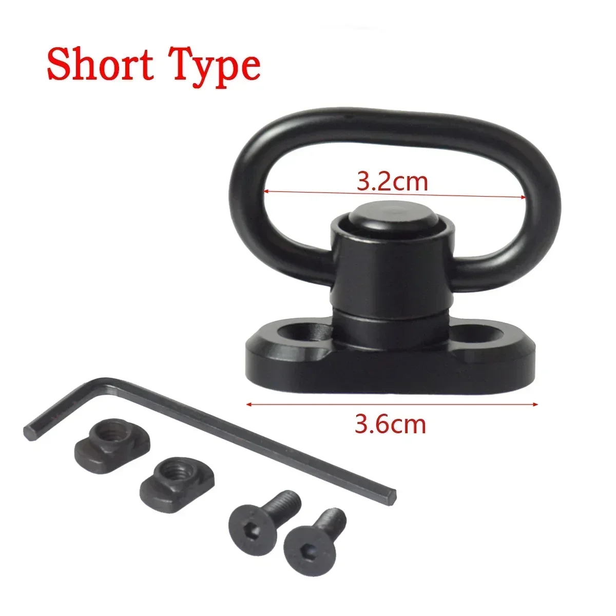 Taktischer CNC CQD Schultergurt Schnellverschluss RSA GBB Gurtadapter MLOK 20mm Schiene Jagd Airsoft QD Schlaufen AR15 AK47
