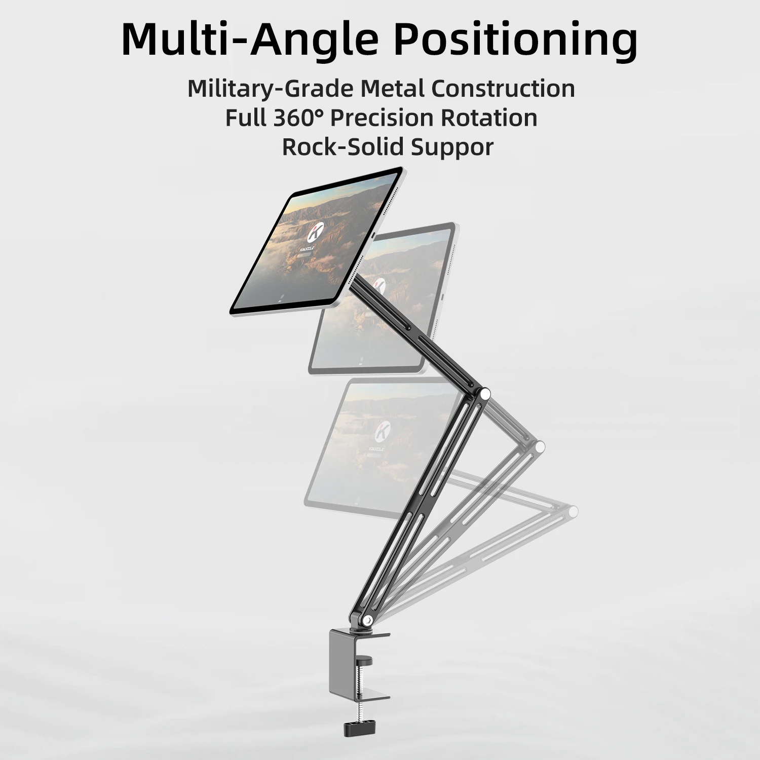 Kimdoole Portable Monitor Magnetic Tablet Aluminum Stand Ipad Phone Clip On Foldable Desktop Stand PC Ipad Office Accessories