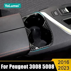 Peugeot için araba aksesuarları 3008 5008 GT 2016 2017 2018 2019 2020 2021 2022 2023 su bardak tutucu çerçeve Trim kılıf Sticker