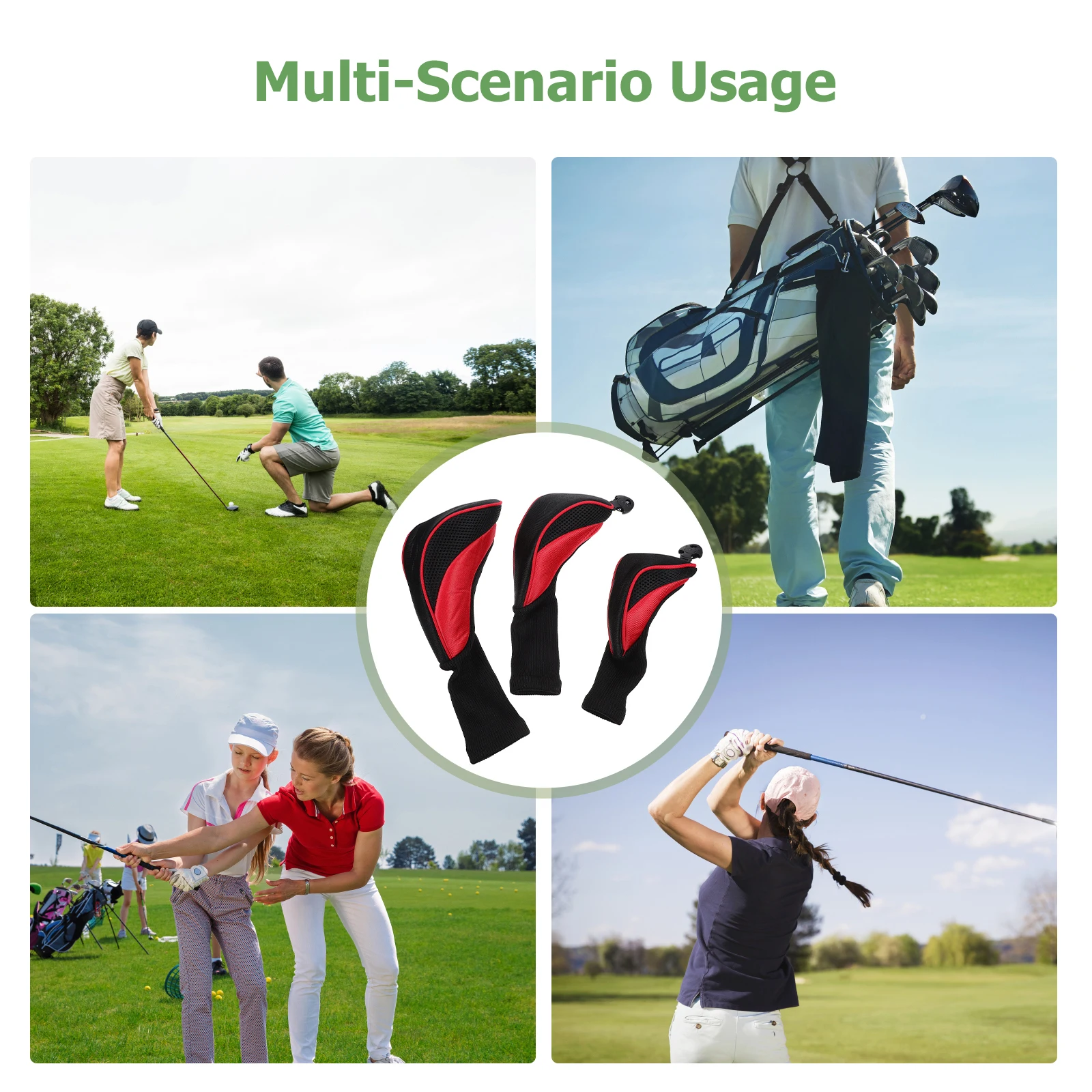 

Golfs Club Head Cover Professional Putter Covers Elastic Fabric Golf Protective Equipment For Clubs Smooth Fit Durability Golfs
