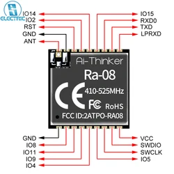 LoRaWAN RF Module 470MHz ASR6601 Wireless Transceiver Controller Ra-08