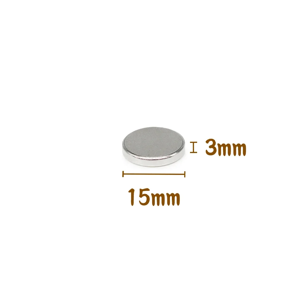 10/20/50/100PCS 15x3mm Disc Rare Earth Magnet Bulk Round Magnetic Sheet Super Strong Fridge Magnet N35 Neodymium Magnets