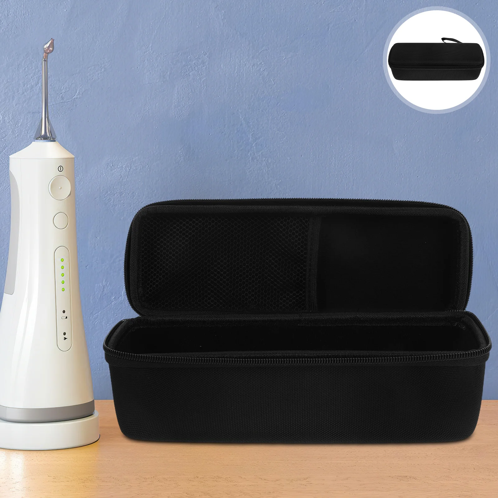 

Portable Water Flosser Travel Bag Black Nylon Protective Hard Shell Oral Irrigator Organizer Storage Pouch Compatible Meo701