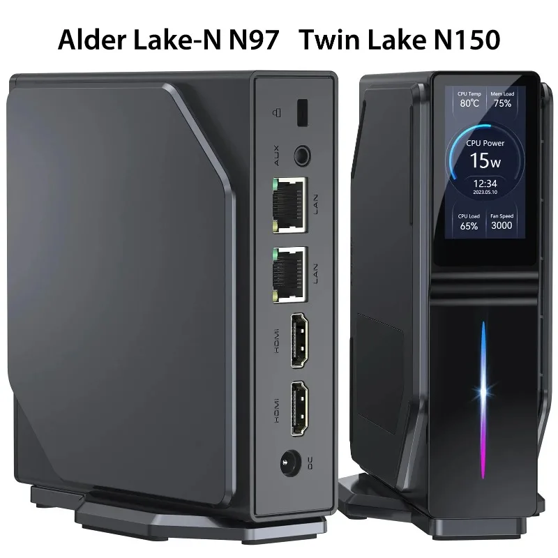 12 Generation Twin Lake N150 Mini PC Dual Network Port DDR4 Compact Mini Computer Home Office Industrial Mini PC Brand New
