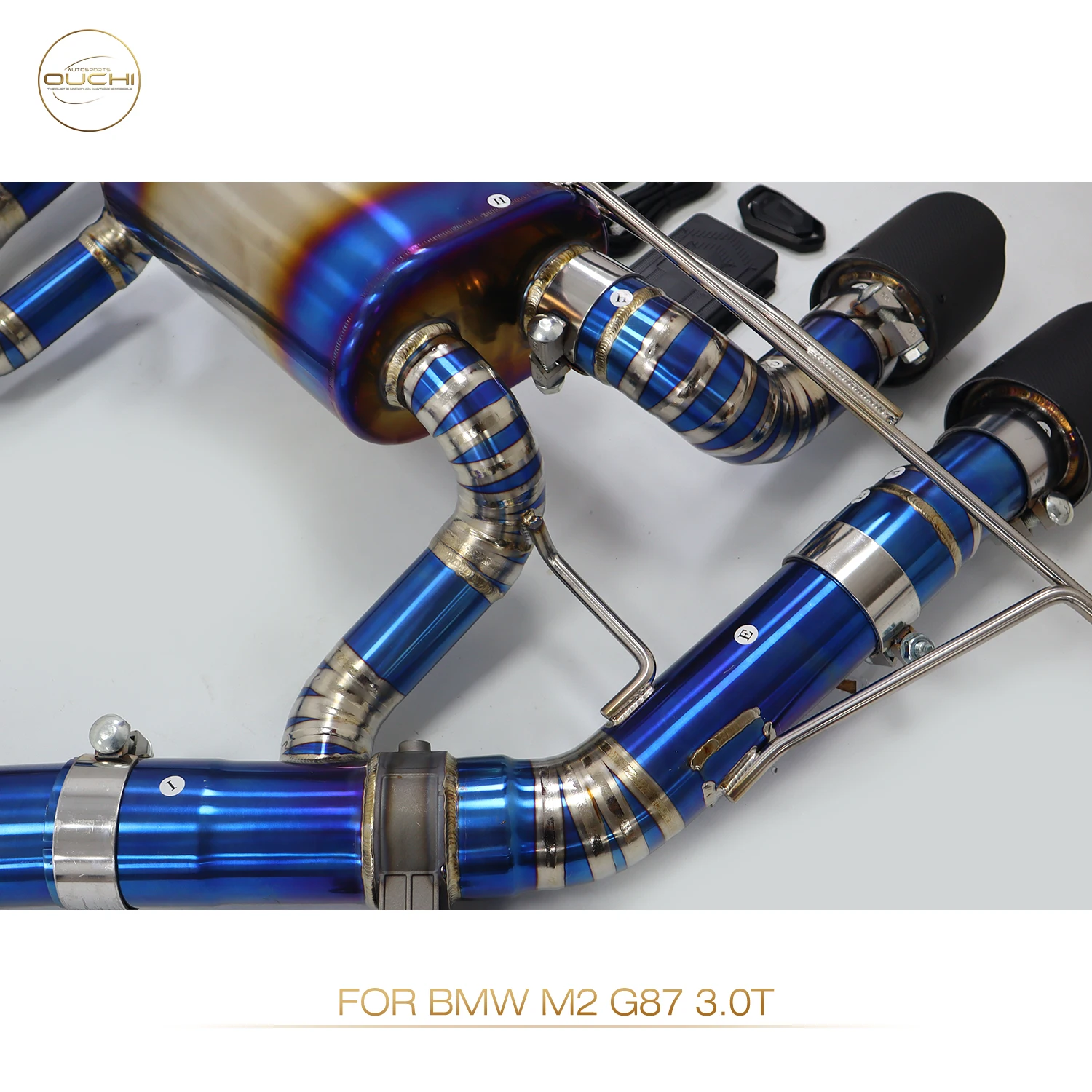 

OUCHI Factory direct sales Titanium Exhaust System High Performance Catback For BMW M2 G87 3.0T Muffler With Valve