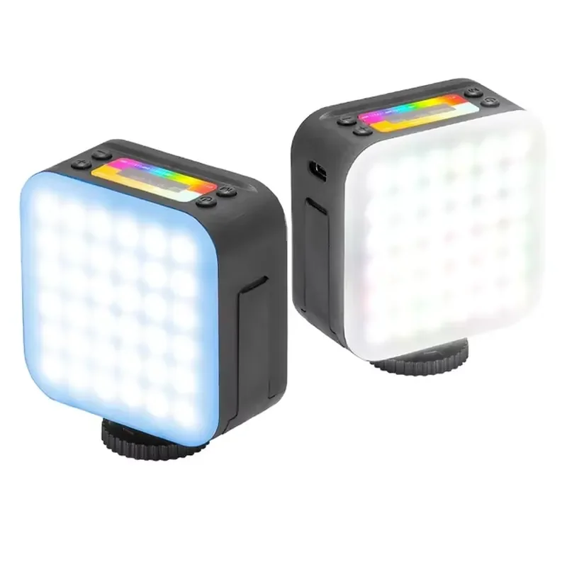 Hongda Wholesale Double Sided 360 Rotating Full Color Mini Portable Light Emitting Diode Light Magnetic RGB Video