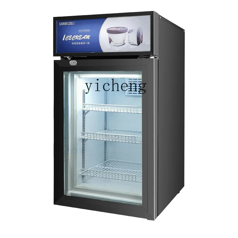 

ZC Vertical Ice Cream Display Case Commercial Frozen Defogging Glass Door Ice Cream Cabinet