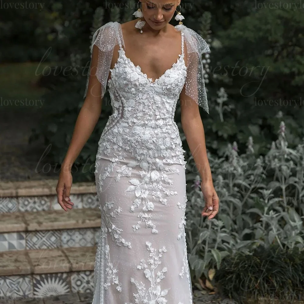Customized Strapless Mermaid Wedding Dresses Boho Exquisite Bridal Gowns Luxury Bride Robes Vestido De Novia