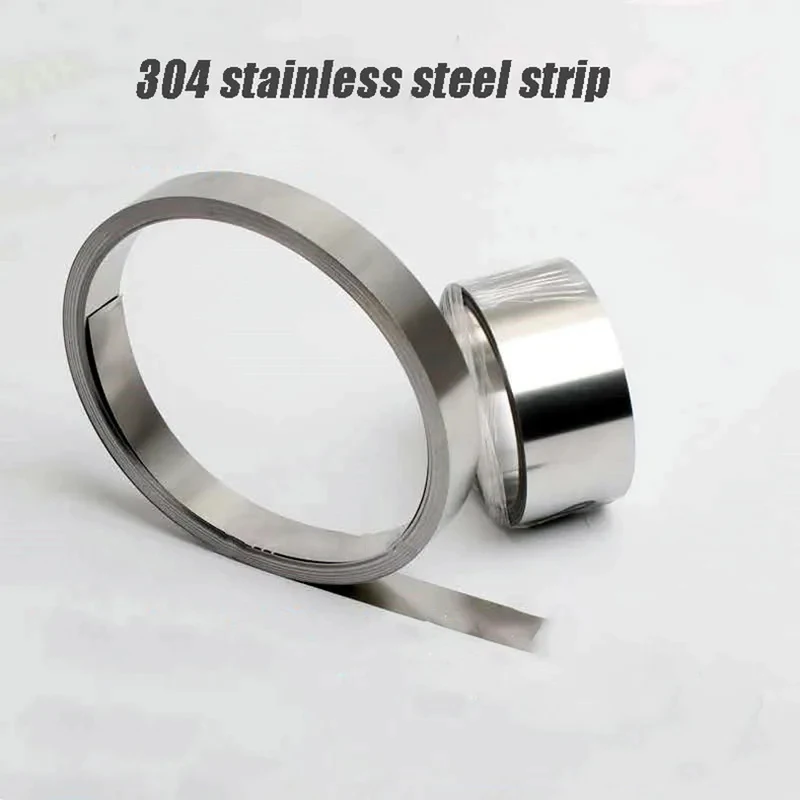

304 Stainless Steel Foil Roll 0.1mm to 1mm Thick Narrow Strip Sheet Width 10 15 20 25 30 50mm