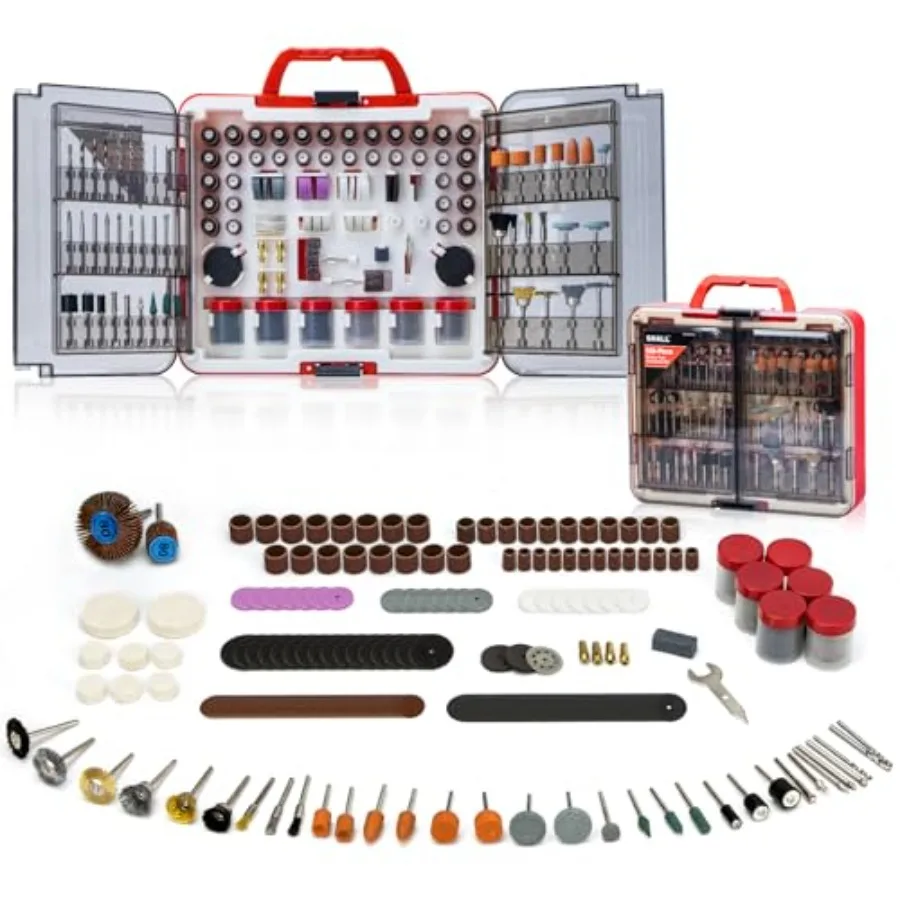 

508-Piece Rotary Tool Accories Kit, Universal Rotary Tool Bits for Sanding, Cutting, Grinding, Drilling, Carving, Engraving, Po