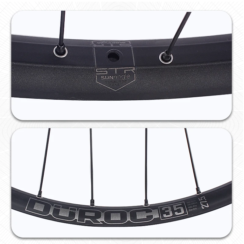 SUNRingle 27,5/29 Zoll DUROC35 40 MTB Bike Laufradsatz Novatec D041/D042 Dt Swiss Speichen Tubeless Ready Vakuum-Fahrradlaufrad