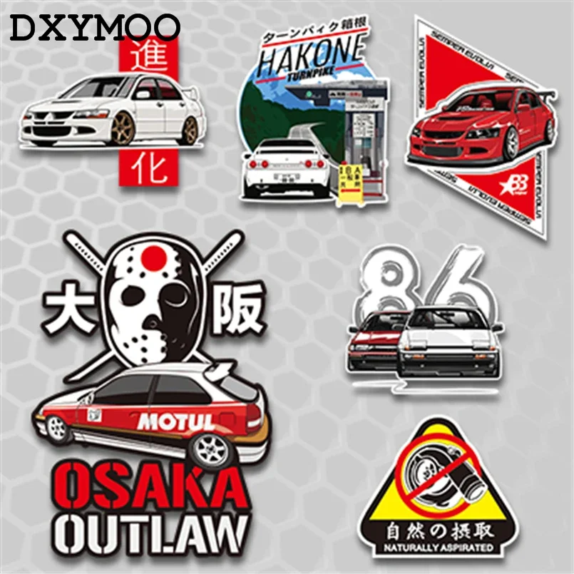 AE86 Car Stickers Japanese EVO Motorcycle Auto Whole Body Window Tail Vinyl Decal Bumper for OSAKA OUTLAW HAKONE