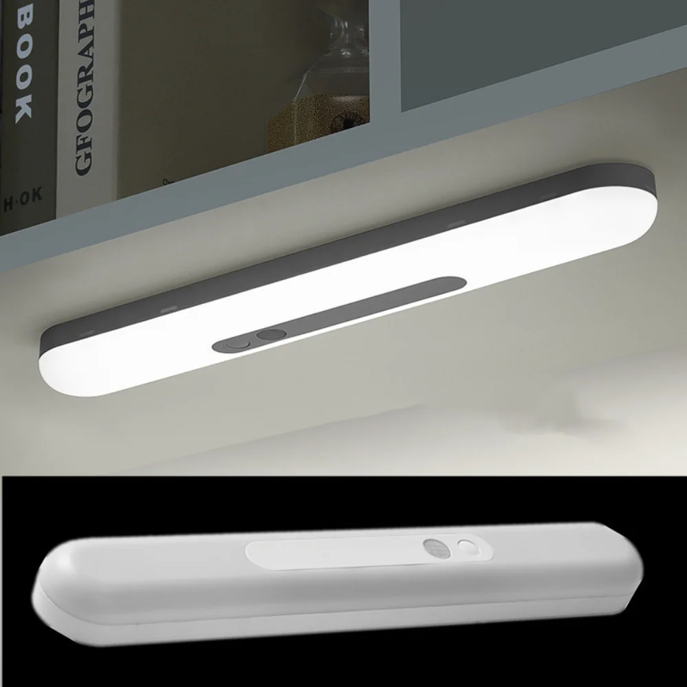 Aswesaw-Luz LED nocturna con Sensor de movimiento, lámpara recargable por USB para debajo del armario, cocina