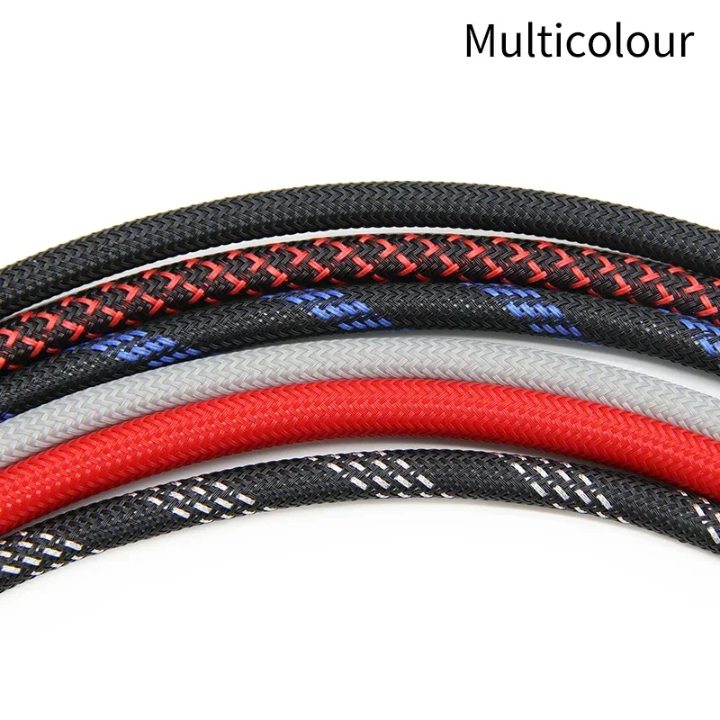 5/10/20/50/100M  PET Braided Sleeve 8mm High Density Insulated Cable Protection Expandable Sheath Cable Sleeve