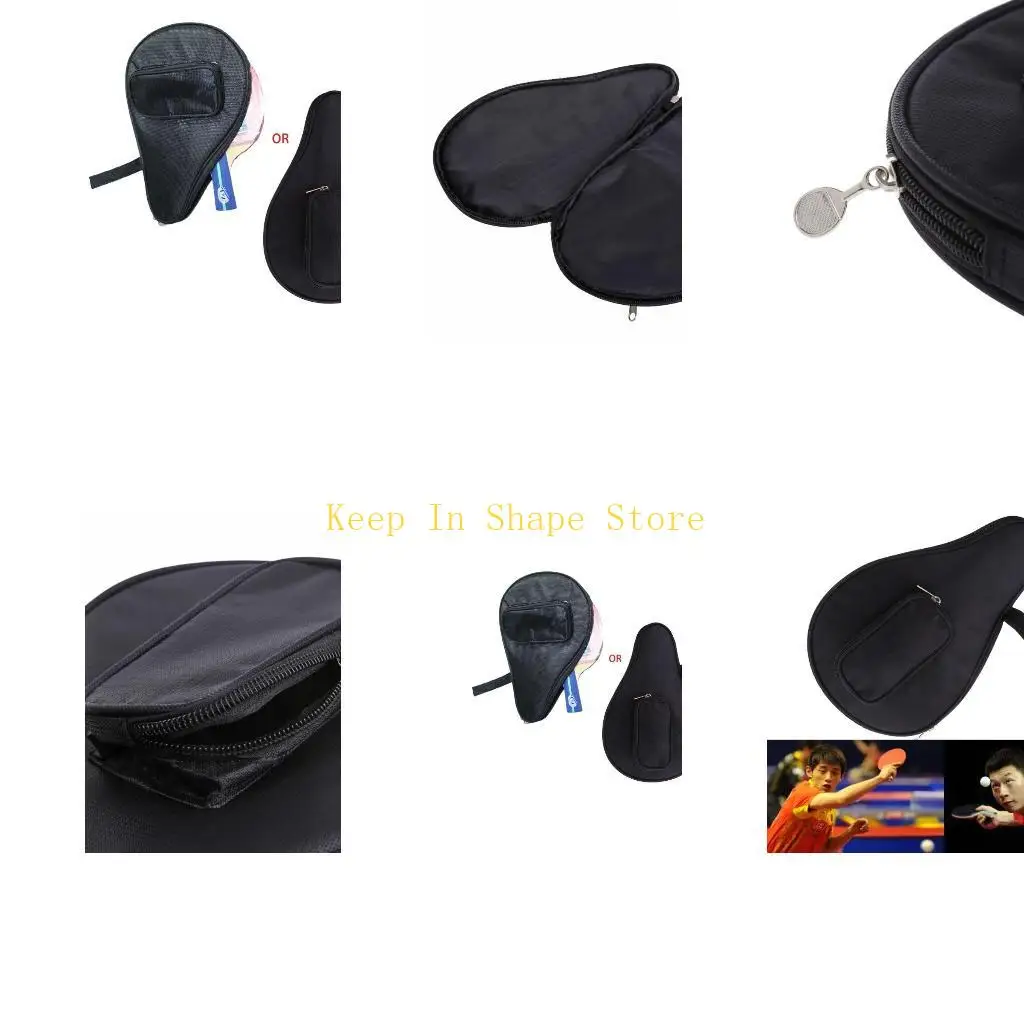 

U1JC Ракетка для настольного тенниса, защитный чехол на молнии для пинг-понга, чехол для ракетки, сумка для летучей мыши, полная
