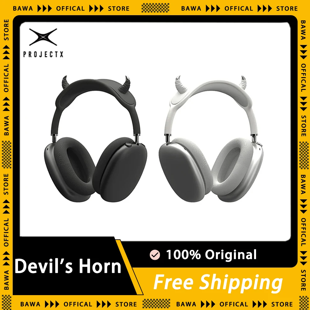 

ProjectX Devil's Horn Earphone Head Beam Devil Earphone Crossbeam Silica Gel Minority Creative Headset Accessory For AirPods Max