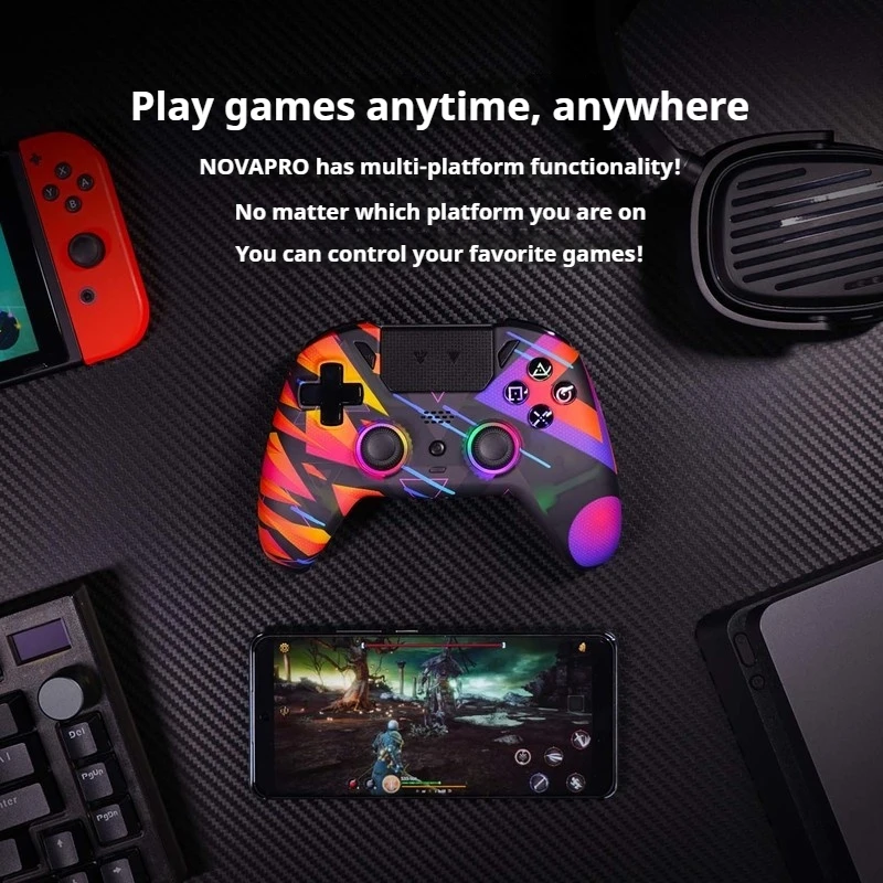 WGP14v2 Game Controller Hall Linear Trigger Dual-Mode-Verbindung Austauschbare Joystick-Kappe Eingebautes Gyroskop Touch Seidig glatt