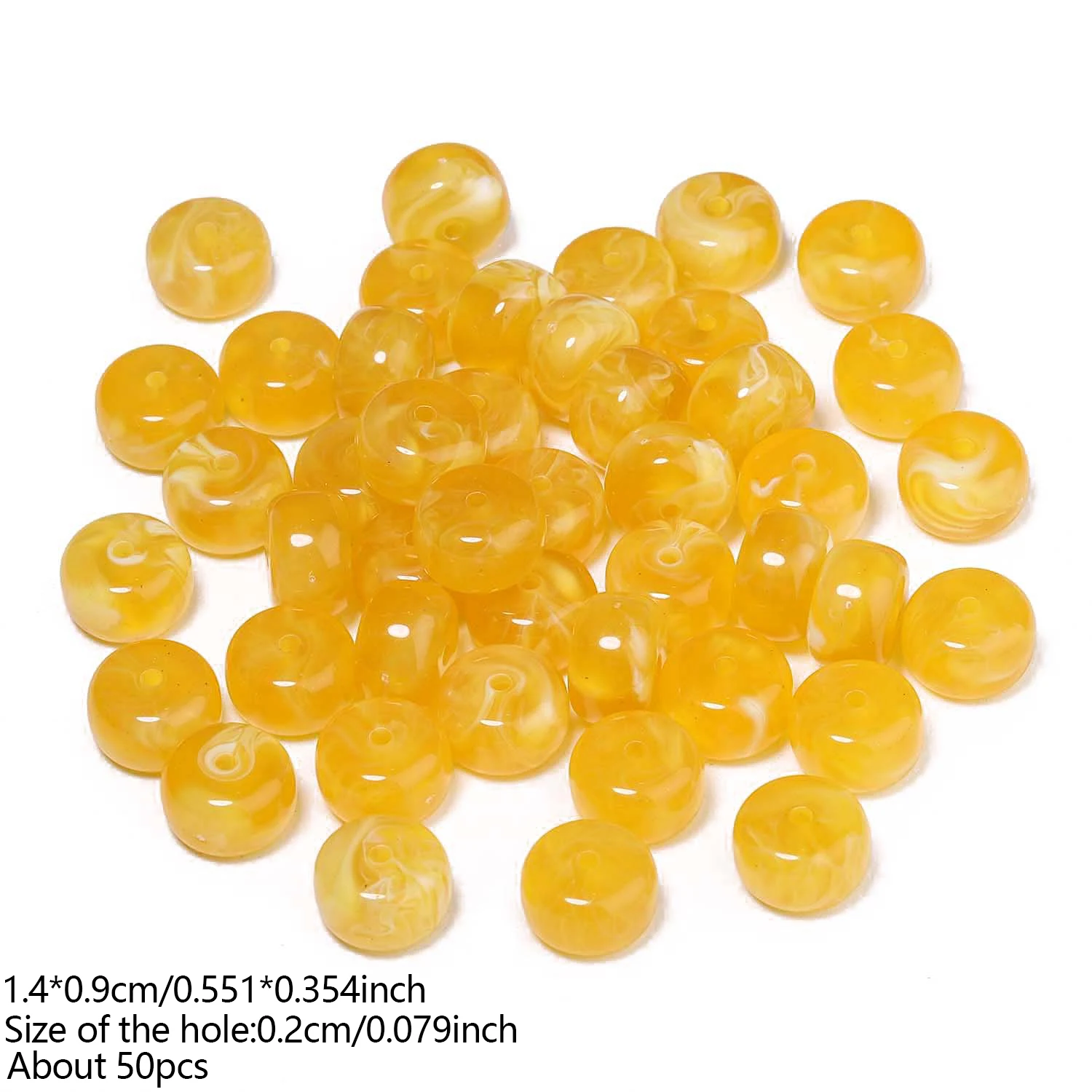 Farbige Acryl-Flachperlen 9x14mm Lose Spacer-Rondelle-Perlen für DIY-Ohrringe, Armbänder, Halsketten und Schmuckherstellung Zubehör – Detail 19