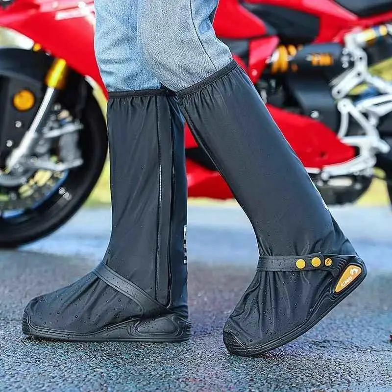 

Waterproof Cycling High-Tube Rain Boot Covers Thickened Anti-Slip Reusable Men's Women's Rainy Day Foot Covers Bike Riding