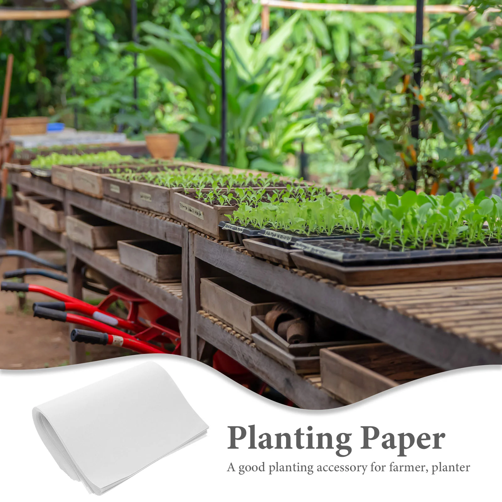 100 Pcs Wheat Paper Leak-proof Sprout Moisturizing Pallet Vegetable Planting Germinating