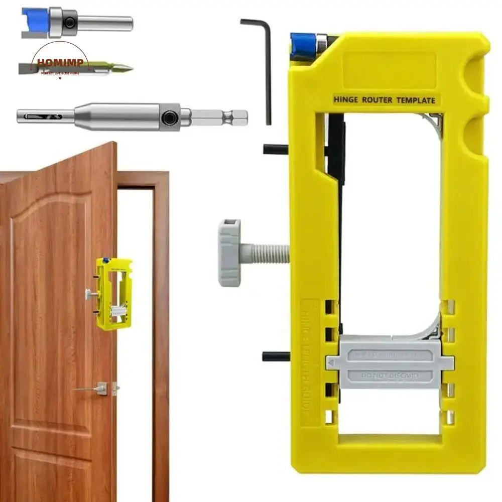 

Adjustable Door Hinge Jig Flexibility Easy Installation Mortiser Hinge Installation Kit Lightweight Professional