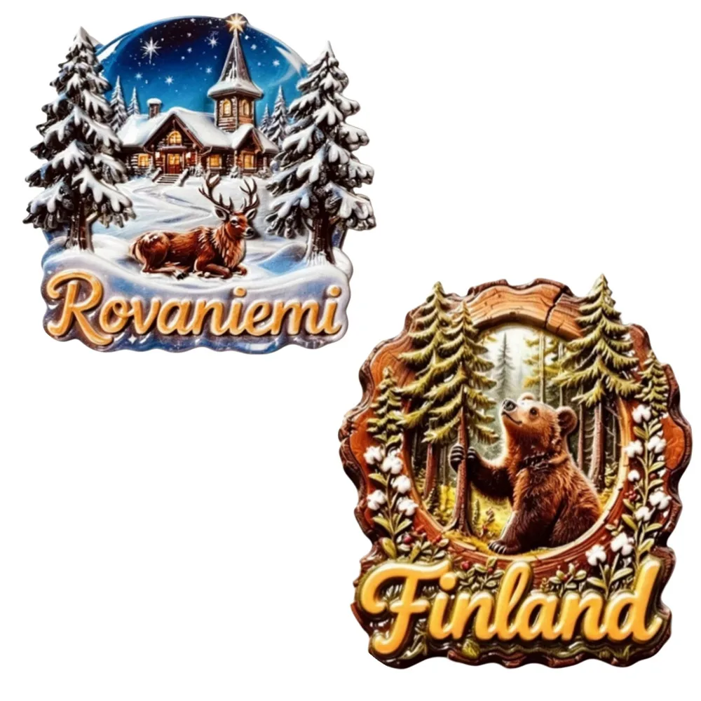 Nordic  Finland   3D Fridge Magnets Tourism Souvenir Refrigerator Magnets Sticker