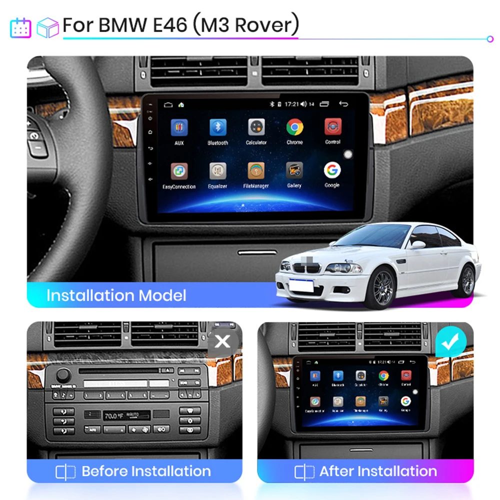 Android 10 Car Radio For BMW E46 M3 1998-2006 Multimedia Video Player 2Din 4G WIFI GPS Navigation Carplay DVD Head unit