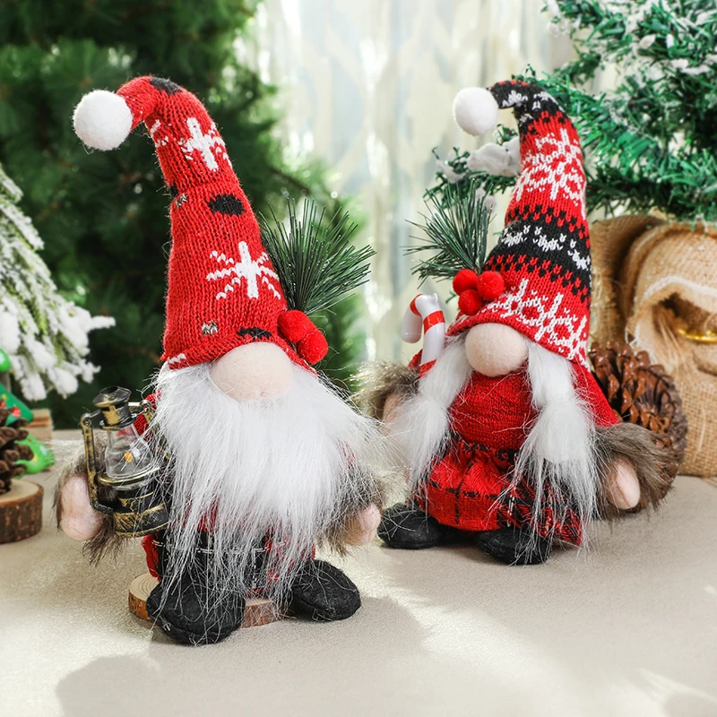 

Nordic Large Gnome Faceless Elf Doll Ornament Merry Christmas Decor Xmas Home Table Decorations 2024 Navidad Natal 2025 New Year