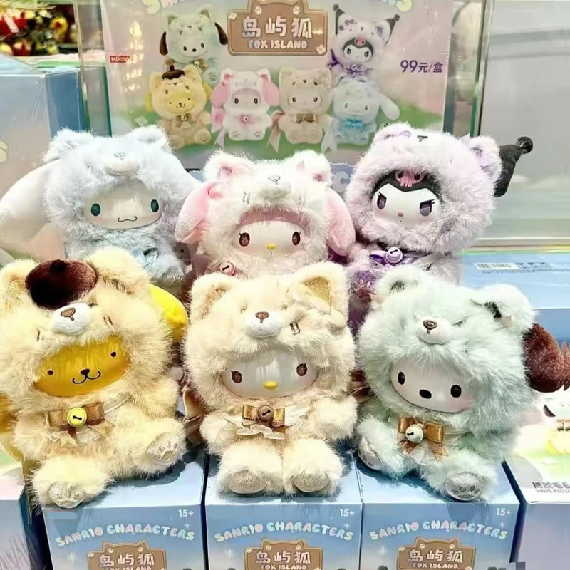 NEW Original Island Fox Plush Vinyl Series Blind Box Kuromi Trendy Play Pendant Girls Pendant Mystery Box Birthday Xmas Gift