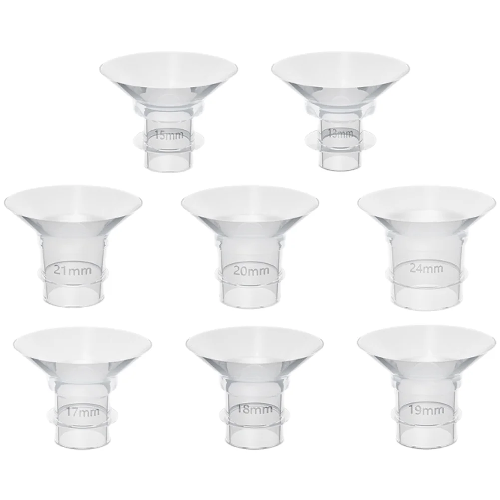 

8 Pcs Breast Pump Converter 15mm Flange Insert Inserts 21mm 18mm Hands Free 13mm Silicone for Electric 17mm Replace