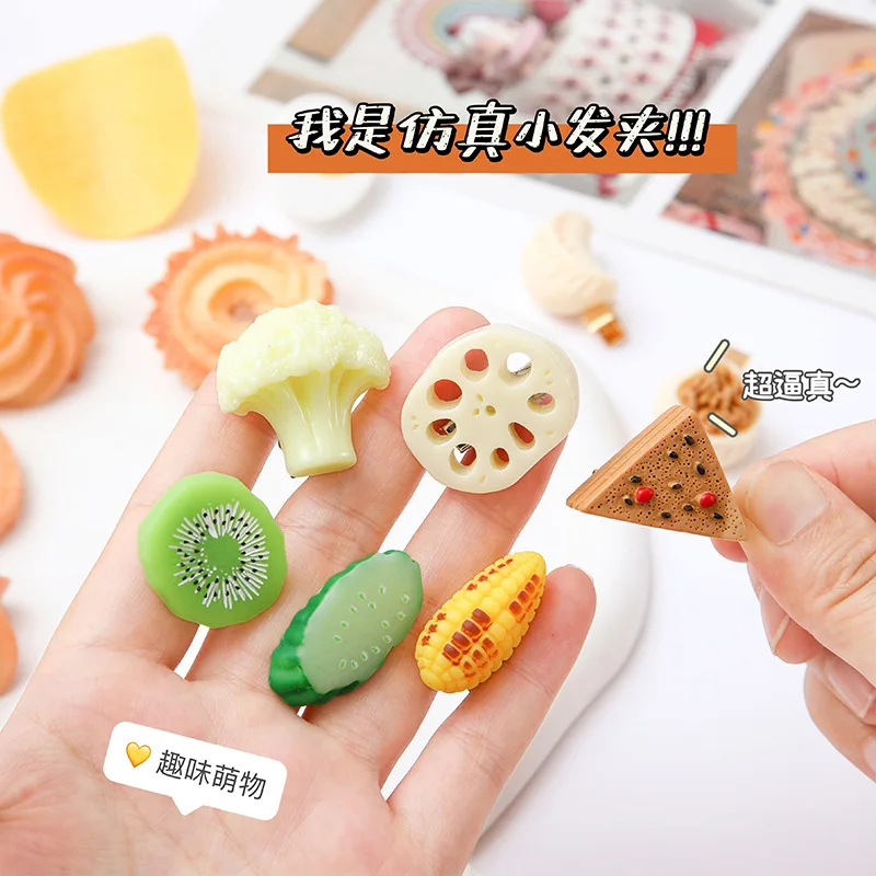 Creative Simulation Cookies Hair Clips for Girls Fun Food Funny Hairpins Women Girls Fashion Hair Accessories