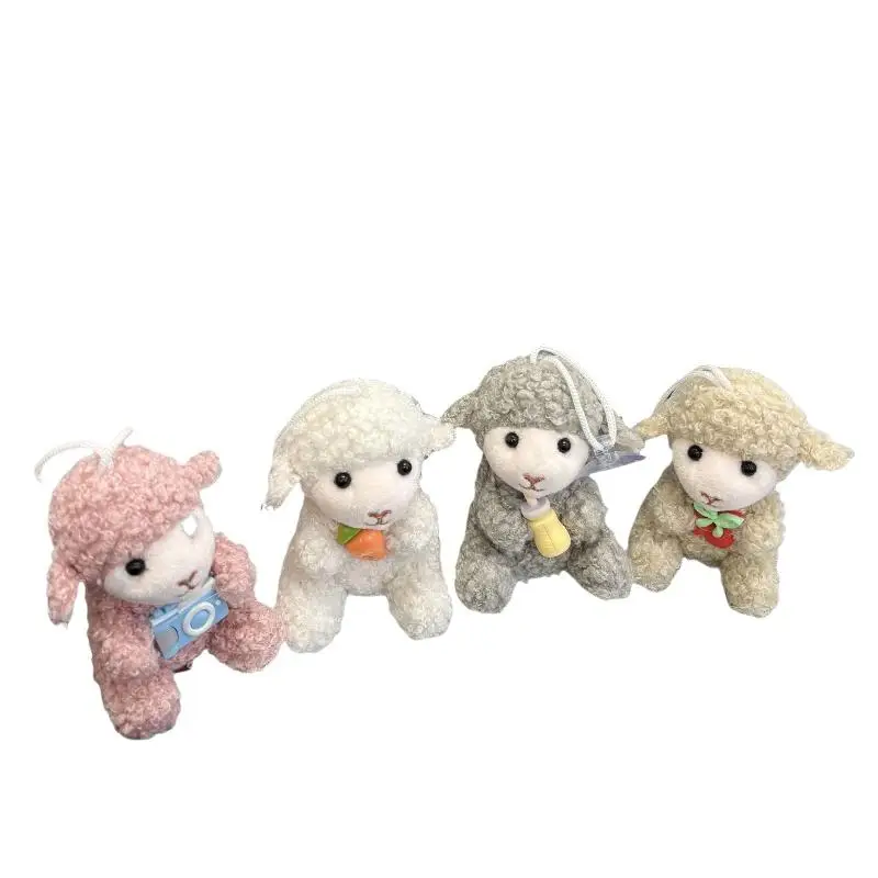 2027 Chinese Zodiac Lamb Plush Keychain Soft Fluffy Curly Sheep Pendant for Bag Decor New Year Gift - view 6