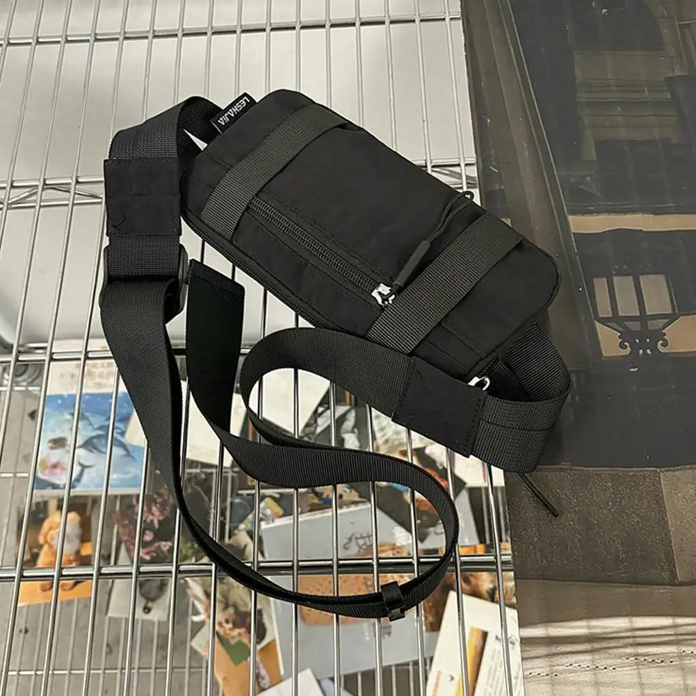 Saco de peito cor pura náilon leve esportes crossbody saco de fitness ao ar livre correndo saco da cintura ciclismo fitn telefone saco