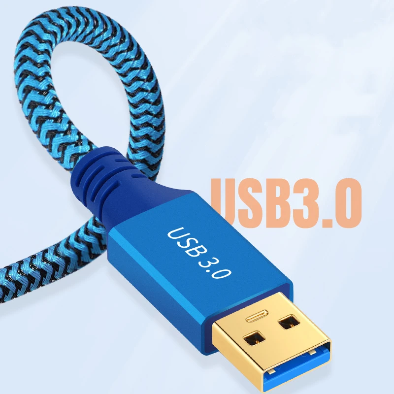 

USB 3.0 Type A Male to Male 5Gbps Data Transfer Cable Durable Braid Cord for PC Keyboard Mouse Flash Drive Hard Drive Printer