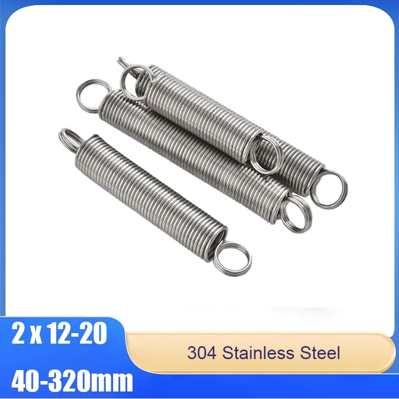

Wire Diameter 2 x 12/14/15/16/17/20 Outer Diameter 304 Stainless Steel Tension Spring Double Ring Closed Ring Spring